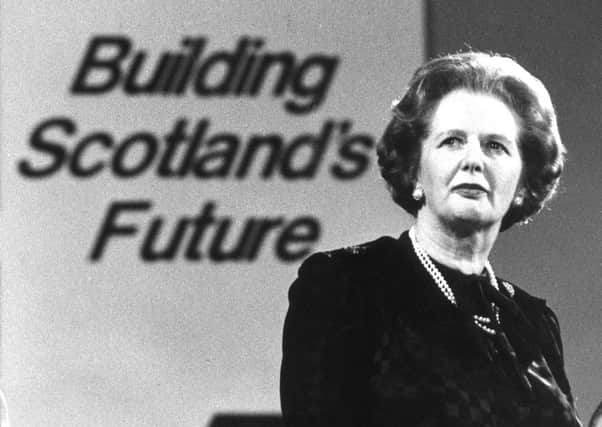 Margaret Thatcher at Scottish Conservative Party Conference, Perth, in 1986