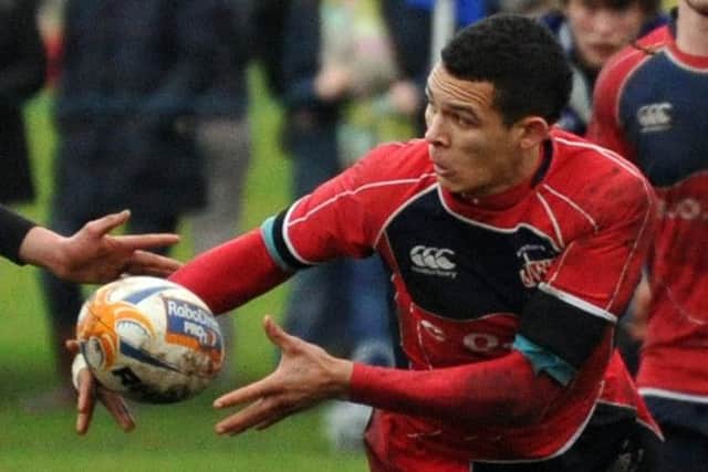 Tyrell Wilson in action for Newton Stewart prior to his ban. Picture: Peter Forster/Johnston Press