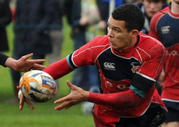 Tyrell Wilson in action for Newton Stewart prior to his ban. Picture: Peter Forster/Johnston Press