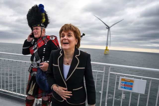 First Minister of Scotland, Nicola Sturgeon attends the opening of The European Offshore Wind Deployment Centre located in Aberdeen Bay on September 7, 2018..  (Photo by Jeff J Mitchell/Getty Images)