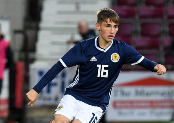 Billy Gilmour in action for Scotland. Pic: SNS