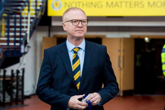 Scotland head coach Alex McLeish. Pic: SNS
