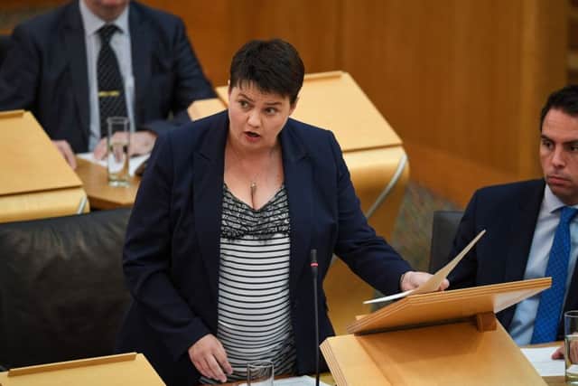The Scottish Conservative leader announced earlier this year that she was expecting a baby with partner Jen Wilson. Picture: Jeff J Mitchell/Getty Images