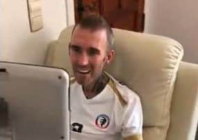 Fernando Ricksen thanks fans with his new machine. Picture: Twitter