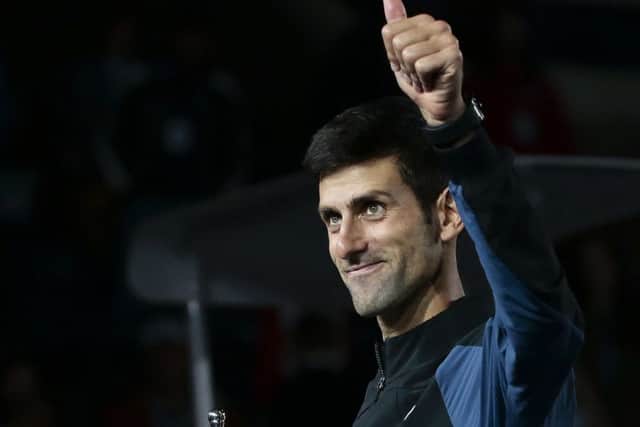Novak Djokovic after defeating Juan Martin del Potro in the US Open men's final. Picture: Andres Kudacki/AP