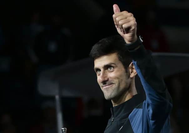 Novak Djokovic after defeating Juan Martin del Potro in the US Open men's final. Picture: Andres Kudacki/AP