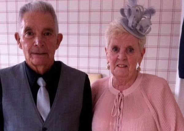 Eileen Baxter with her husband Charles. The 75-year-old from Loanhead passed away on 27 August after being admitted to the Royal Infirmary of Edinburgh (RIE) the previous week with internal bleeding, sickness and diarrhoea linked to a mesh implant