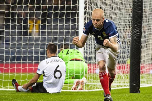 Steven Naismith waas in the thick of the action at Hampden Park. Picture: SNS Group
