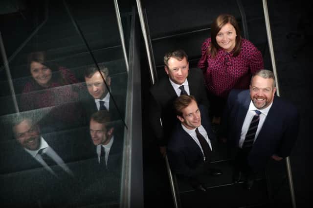 Clockwise from front left to right are Brogan Grier, John Docherty, Suzanne Lawrie and Pete Seymour. Picture: Stewart Attwood