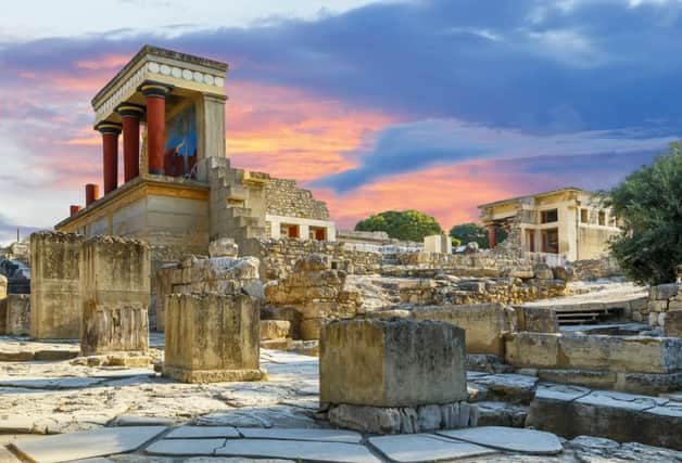 Knossos palace, Crete, is the largest Bronze Age archaeological site on Crete and the ceremonial and political centre of the Minoan civilization and culture