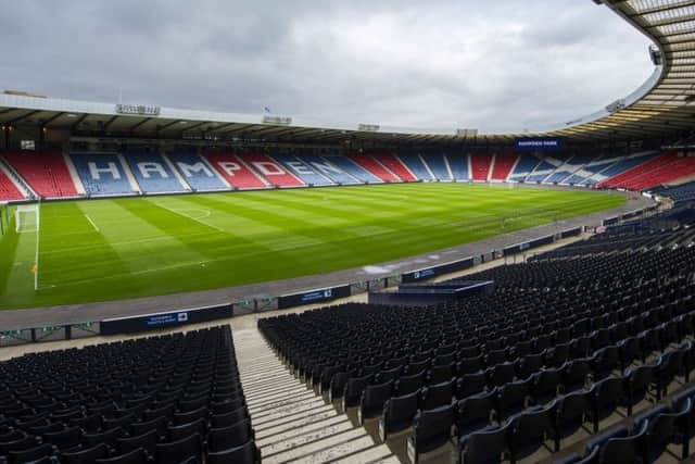A general view of Hampden Park. Fans were divided over the Scottish FA's decision to stay at the national stadium. Picture: SNS Group