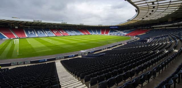 A general view of Hampden Park. Fans were divided over the Scottish FA's decision to stay at the national stadium. Picture: SNS Group
