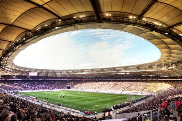 Stuttgart's Mercedes-Benz Arena is a similar bowl shape to Hampden but was redeveloped to bring the stands behind the goals closer to the action. Picture: Markus Unger