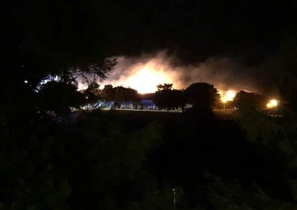 More than 50 firefighters worked through the night to tackle the blaze at Braeview Academy. Picture: Graeme McKenzie/PA Wire