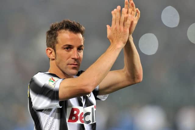 Alessandro Del PIero turned down an offer to join Celtic. Picture: Getty Images
