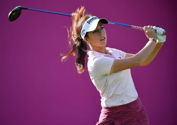 Georgia Hall in action during the pro-am at the Evian Championship. Picture: Stuart Franklin/Getty Images