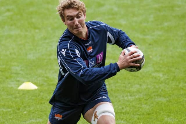 Edinburgh Rugby's Jamie Ritchie in training. Picture: