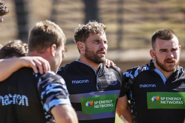 Callum Gibbins during Glasgow Warriors training at the St Stithians school in Johannesburg. Picture: Dominic Barnardt / Glasgow Warriors