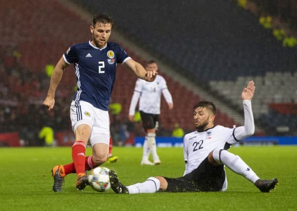 Stephen O'Donnell impressed for Scotland in the win over Albania. Picture: SNS