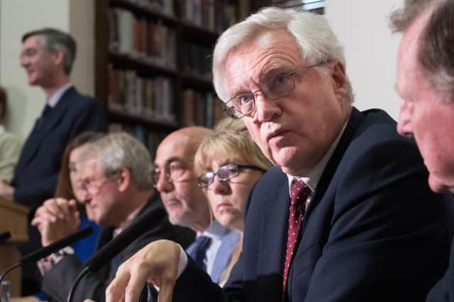 David Davis speaks during the Royal United Services Institute (RUSI) in Whitehall, London, to discuss Brexit proposals. Picture: Stefan Rousseau/PA Wire