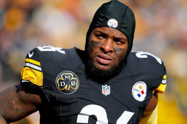 Pittsburgh Steelers' star running back Le'Veon Bell missed his team's game with Cleveland Browns as his contract dispute rumbles on. Picture: Getty Images