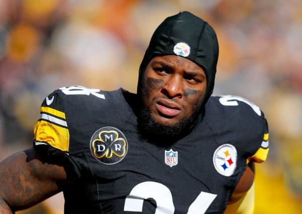 Pittsburgh Steelers' star running back Le'Veon Bell missed his team's game with Cleveland Browns as his contract dispute rumbles on. Picture: Getty Images