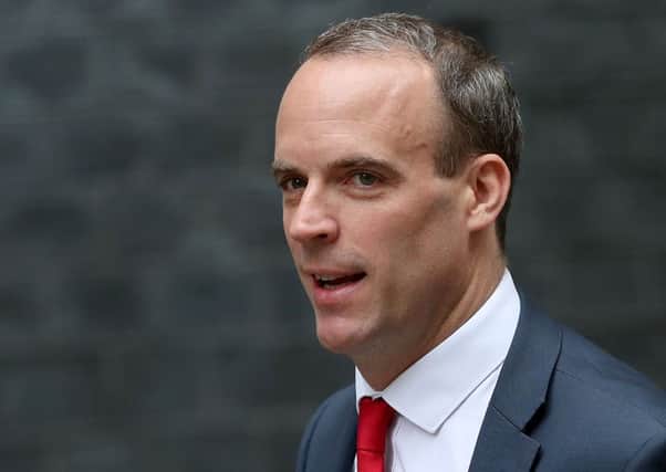 Brexit Secretary Dominic Raab got into a bit of spat with John Lewis boss Charlie Mayfield (Picture: AFP/Getty)
