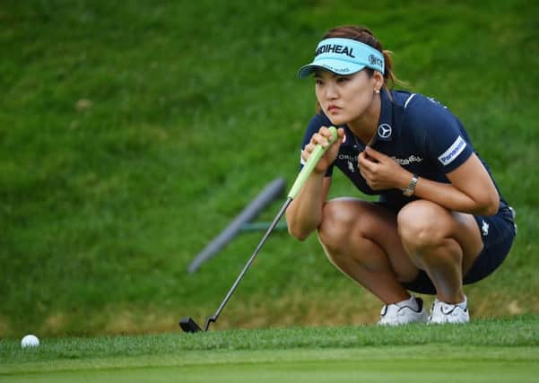 So Yeon Ryu of South Korea lines up a putt during day one of the Evian Championship.  Picture: Stuart Franklin/Getty Images