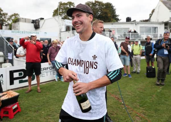 Surrey's Rory Burns celebrates victory over Worcestershire which clinched the County Championship. Picture: David Davies/PA Wire