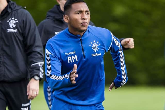 Alfredo Morelos won his first cap for Colombia this week and Steven Gerrard hopes the striker will have learned from the experience. Picture: SNS.
