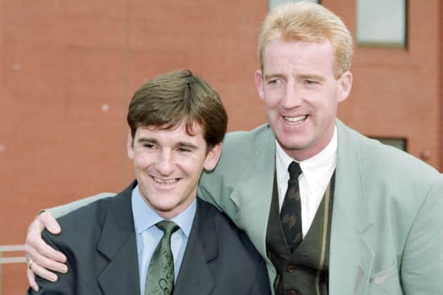 Then Celtic manager Tommy Burns with his new signing Tosh McKinlay in 1994. Picture: Gareth R. Reid