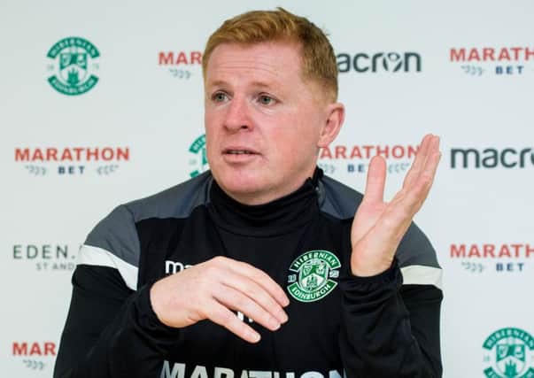 Neil Lennon says referees should have access to TV monitors. Picture: SNS.