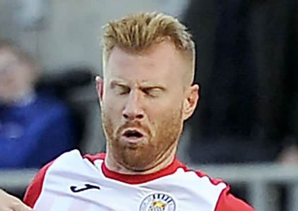 Adam Eckersleyfor St. Mirren. Pic: Michael Gillen
