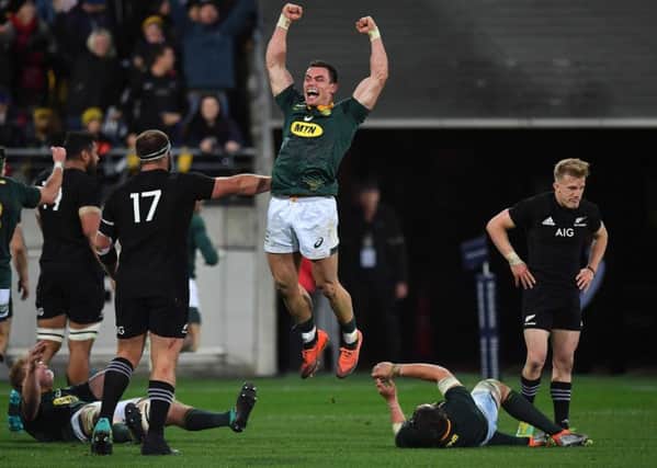 A crowd of under 30,000 watched South Africa beat New Zealand. Pic: Marty Melville/AFP/Getty Images