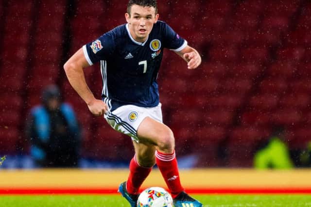 John McGinn in action for Scotland. Pic: SNS/Ross Parker