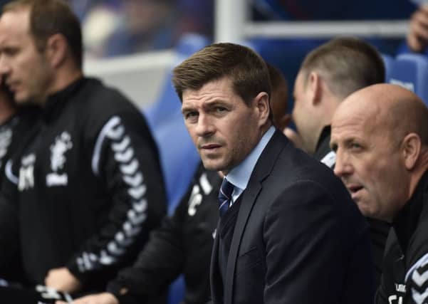 Rangers manager Steven Gerrard on the touchline. Picture: SNS Group