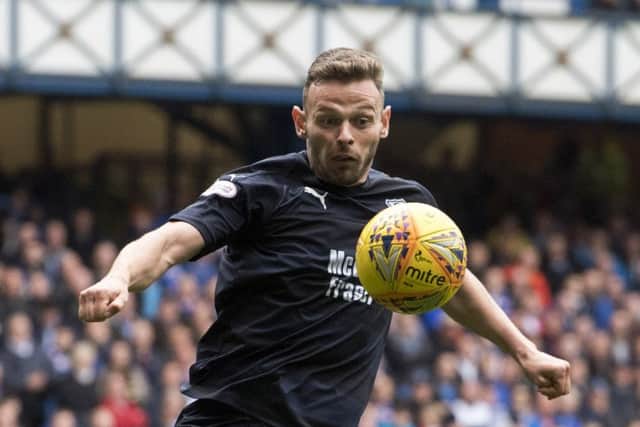 Andrew Boyle in action at Ibrox, making his debut for Dundee. Picture: Rob Casey/SNS