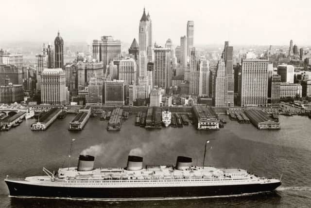 The Normandie's arrival in New York.