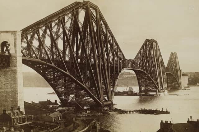 The Forth Bridge in 1889.