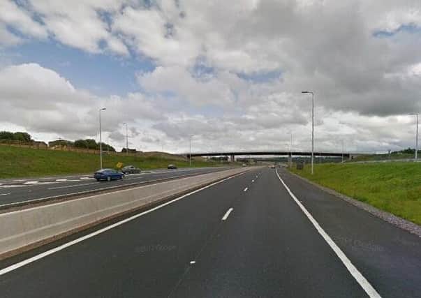 The incident happened at the M73 slip road on to the M8. Picture: Google