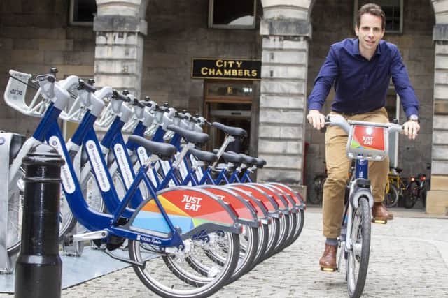 Just Eat Cycles have 200 bikes available to hire around the city at sites including Waverley Station and Edinburgh University. Picture: SWNS