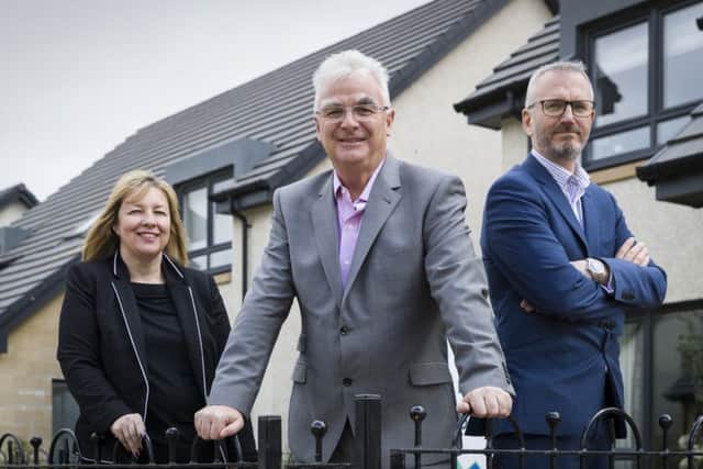 Left to right: Michelle Motion, Sandy Adam and Innes Smith of Springfield Properties. Picture: Stuart Wallace