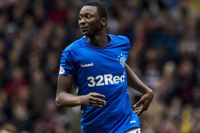 Umar Sadiq featured as a subsitute against St Mirren last month, his sole league appearance so far for Rangers. Picture: Alan Harvey/SNS