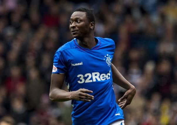 Umar Sadiq featured as a subsitute against St Mirren last month, his sole league appearance so far for Rangers. Picture: Alan Harvey/SNS