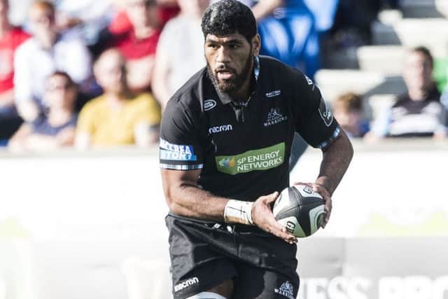 Brian Alainuuese in action for Glasgow Warriors. Picture: Gary Hutchison/SNS/SRU