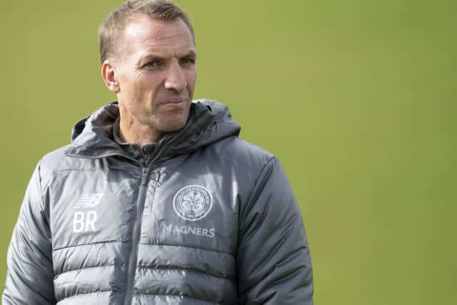 Brendan Rodgers is putting in the hours and the miles to ensure Celtic beat Rosenborg. Picture: SNS Group