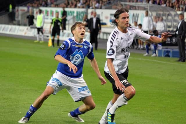 Mikael Lustig (right) in action for Rosenborg against Molde in a Norwegian league match in August 2011. Picture: Getty Images