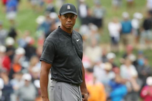 Tiger Woods says his back started troubling him at the 2012 Ryder Cup. Picture: Gregory Shamus/Getty