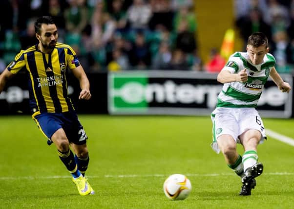 Kieran Tierney in action during Celtic's 2-2 draw against Fenerbahce in the Europa League in 2015.