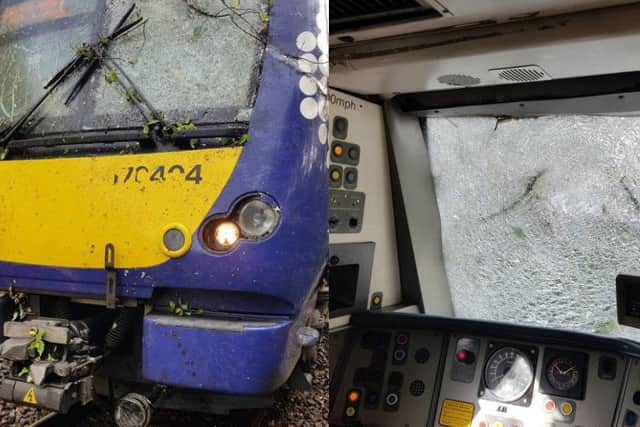 The travel firm posted images online of the damage caused to some of their trains. Picture: ScotRail